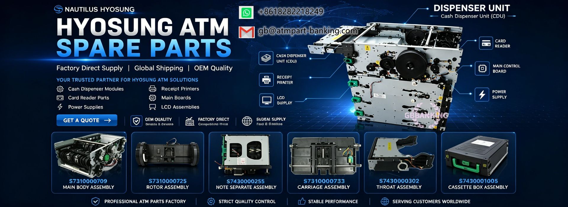hyosung ATM machine parts